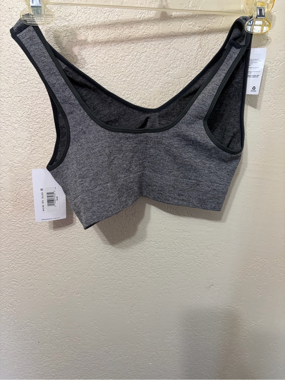 Hanes Grey Seamless Sports Bralette